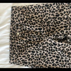 H&M leopard print skinny jeans